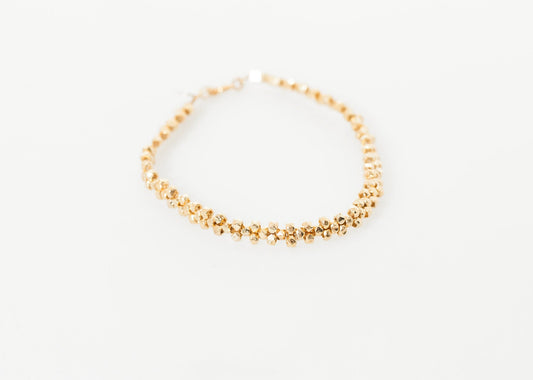 Lane Bead Bracelet in Gold Brass